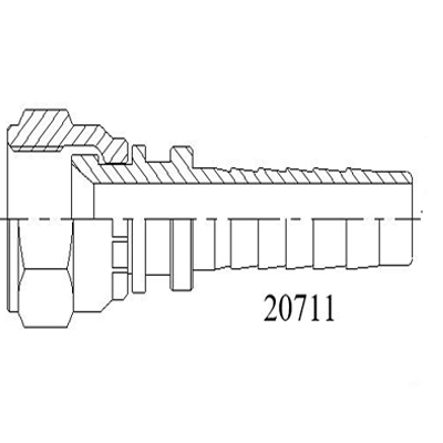 20711公制內螺紋74°內錐面